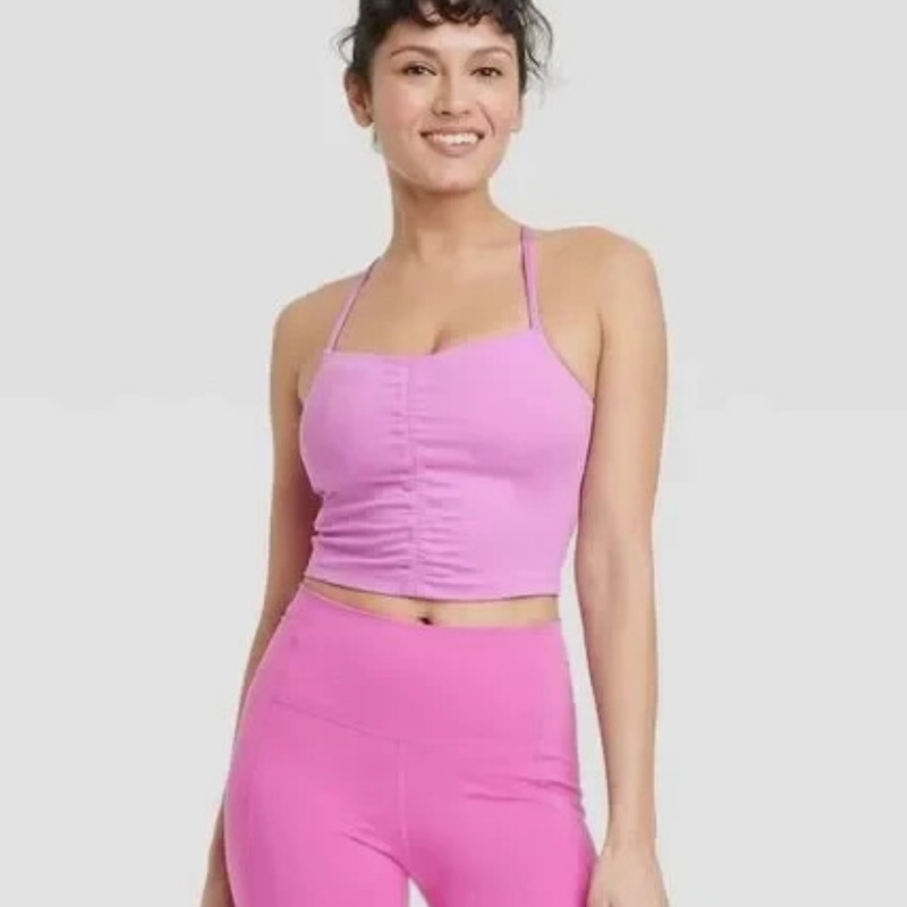 All in Motion lilac athletic cropped tank